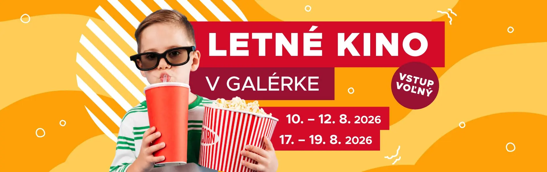 Pozvánka na letné kino v OC Galéria Košice